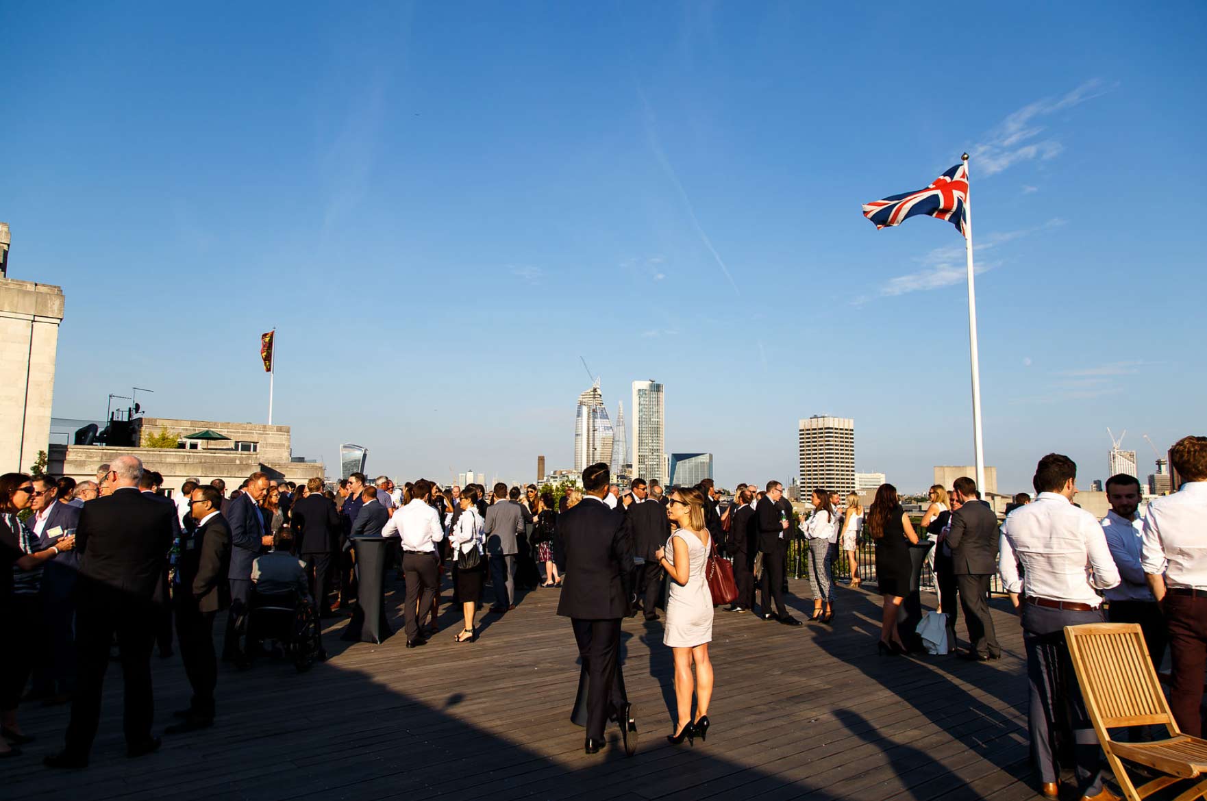 Corporate party event rooftop london
